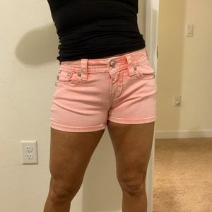 Adorable Miss Me orange size 26 shorts.